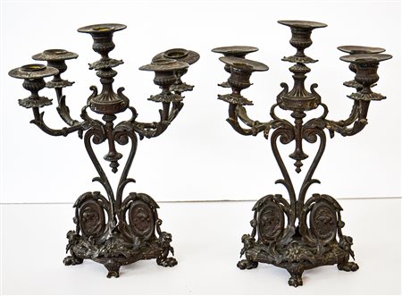 CANDELABRI, Coppia di candelabri 