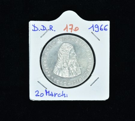 20 MARCHI DDR 1966 Gottfried Wilhelm Leibniz