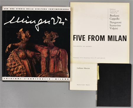 LOTTO COMPOSTO DA 4 LIBRI: GALLIANO MAZZON, 10x10 cm FIVE FROM MILAN...