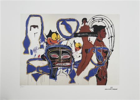 D'apres Jean Michel Basquiat & Andy Warho FELIX THE CAT foto-litografia, cm...