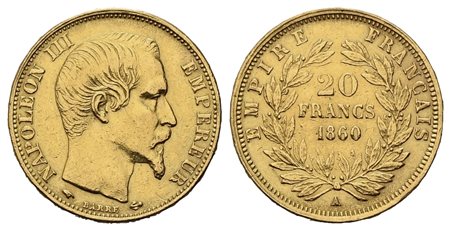 FRANCIA. Napoleone III (1852-1870). 20 franchi 1860. Parigi. Au (6, 44 g)....