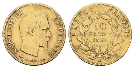 FRANCIA. Napoleone III (1852-1870). 10 franchi 1854. Parigi. Au (18, 8 mm –...