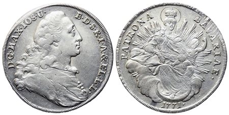 GERMANIA. Baviera. Massimiliano III Giuseppe (1745-1777). Tallero 1771. Ag. BB+.