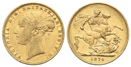 INGHILTERRA. Vittoria (1837-1901). Sterlina 1876. Au (7,93 g). BB