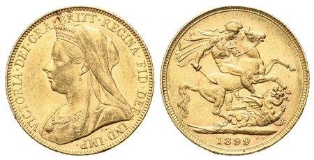 INGHILTERRA. Vittoria (1837-1901). Sterlina 1899. Au (7,97 g). qSPL