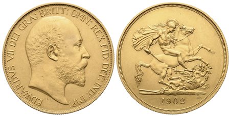 INGHILTERRA. Edoardo VII (1901-1910). 5 Pounds 1902. Au (36mm – 39,85g). SCBC...