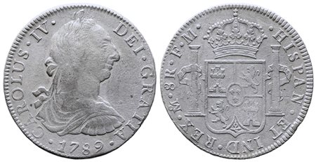 MESSICO. Carlo IV di Borbone (1788-1808). 8 reales 1789 FM (con raffigurato...