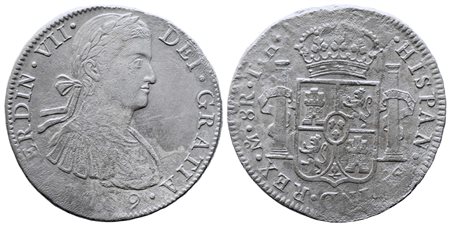 MESSICO. Carlo IV di Borbone (1788-1808). 8 reales 1809 TH. Ag (24,66 g)....