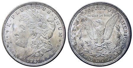 USA. Morgan Dollar 1921. Philadelphia. Ag. BB+