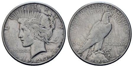 USA. Dollaro Peace 1923. Ag (26,6 g). BB