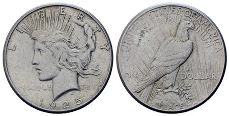 USA. Dollaro Peace 1925. Ag (26,6 g). qSPL