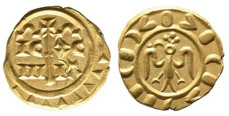 BRINDISI. Federico II (1197-1250). Multiplo di tari. Au (12,44 mm – 1,49 g)....