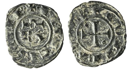 BRINDISI. Corrado I (1250-1254). Denaro. Mi (0,62 g). Tipologia di denaro...