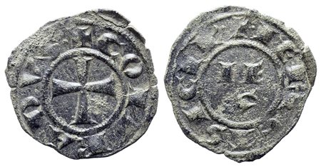 BRINDISI. Corrado I (1250-1254). Denaro. Mi (0,65 g). Tipologia di denaro...