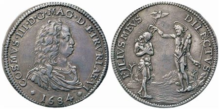 FIRENZE. Granducato di Toscana. Cosimo III de' Medici (1670-1723). Piastra...