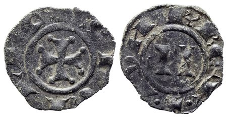 MANFREDONIA. Manfredi (1263-1266). Denaro. Mi (0,59 g). Attribuito dal...