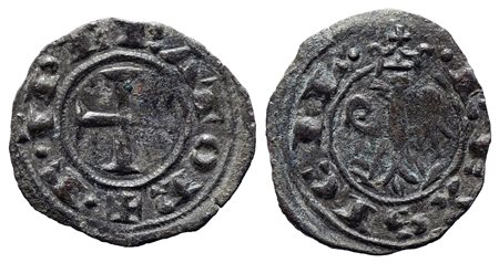 MESSINA. Regno di Sicilia. Federico II (1197-1250). Denaro. Coniato nel 1221....