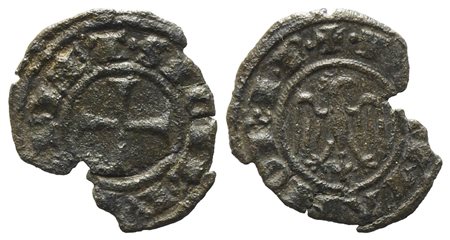 MESSINA. Regno di Sicilia. Federico II (1197-1250). Mezzo denaro. 1245. Mi...