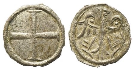 MESSINA. Regno di Sicilia. Federico II (1197-1250) Mezzo denaro. 1220-1250....