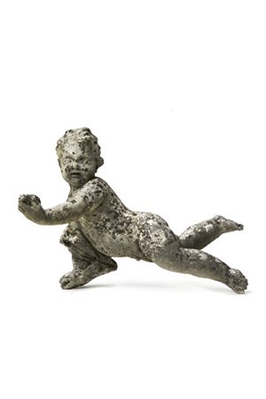 Arte del secolo XVIII
Putto reggi pera
Statua in pietra
(cm 93x62) (difetti)