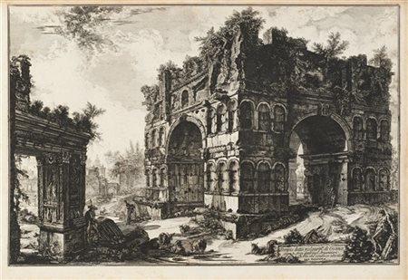 Giovanni Battista Piranesi Lotto composto da quattro acqueforti: 



Tempio di G