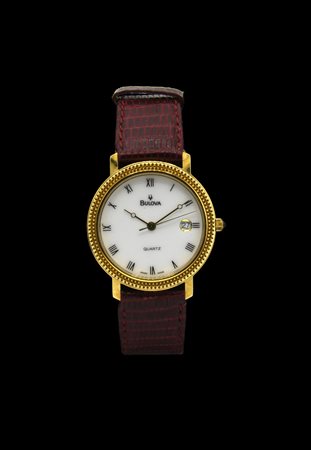 BULOVA VINTAGE CASSA: tonda con lunetta dorata QUADRANTE: bianco con numeri...