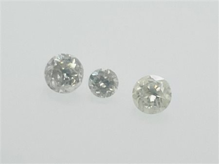 3 DIAMANTI 0,87 CT TOTALI COLORE G-I PUREZZA I1-2 - TAGLIO BRILLANTE - C20609-3