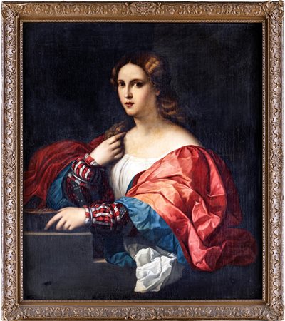 Scuola veneta del XVIII secolo Ritratto di donna detta "La Bella" olio su...