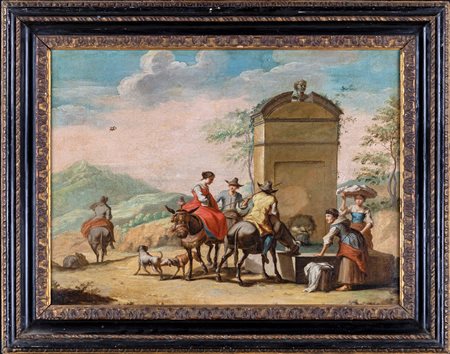 Paolo Monaldi (attribuito a) (Roma, 1710 - Roma, dopo il 1779) Villici e...