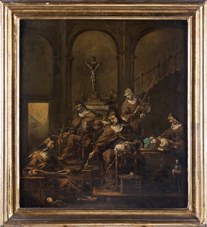 Alessandro Magnasco (ambito di) (Genova, 1667 - Genova, 1749) Monache...