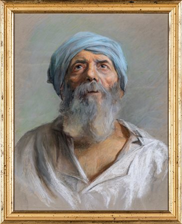 Stefano Ussi (Firenze, 1822 - Firenze, 1901), 1875 ca. Arabo in preghiera...