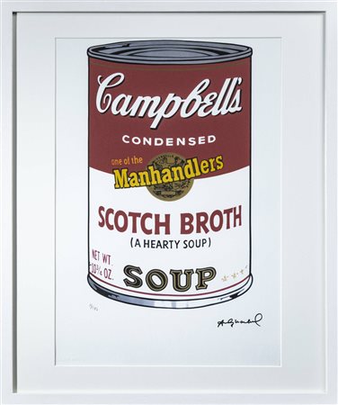 ANDY WARHOL<BR>Pittsburgh (USA) 1927 - 1987 New York (USA)<BR>"Campbell's condensed - One of Manhandlers - Scotch Broth Soup"