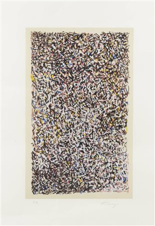 MARK TOBEY<BR>Centerville (USA) 1890 - 1976 Basel (Svizzera)<BR>"Stained glass" 1974