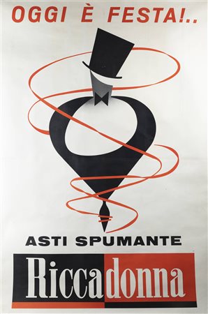 ARMANDO TESTA<BR>Torino 1917 - 1992<BR>"Oggi è festa! Asti spumante Riccadonna"