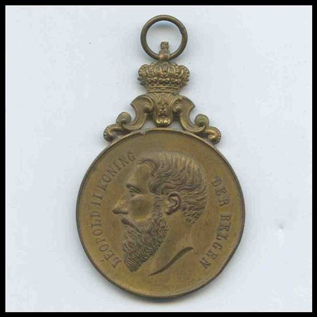 BELGIO
Medaglia commemorativa Leopoldo II di Belgio