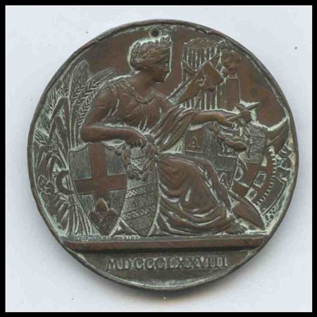 ITALIA, Regno
Medaglia commemorativa industria Cuneo, 1878