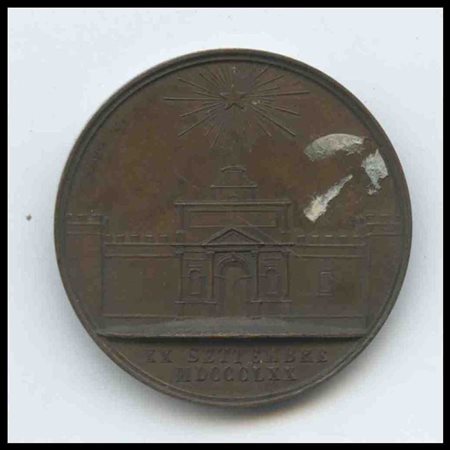 ITALIA, Regno
Medaglia commemorativa per il decennale della presa di Porta Pia, 1870