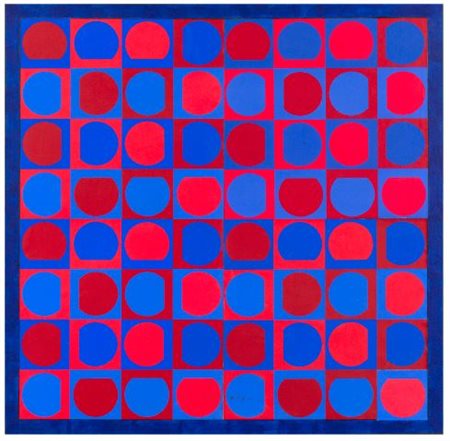 VICTOR VASARELY (1906 - 1997) Malna, 1973 Technique mixte et collage, signée...