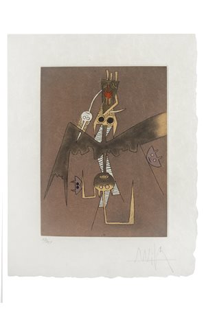 WIFREDO LAM (1902 - 1982) Sans titre Lithographie sur papier Japon, numérotée...