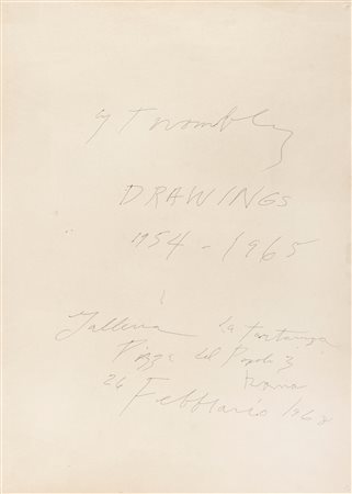 Cy Twombly (Lexington 1928-Roma 2011)  - Studio per il manifesto della mostra alla Galleria La Tartaruga, 1968