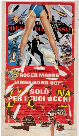 Mimmo Rotella (Catanzaro 1918-Milano 2006)  - Senza titolo (James Bond)