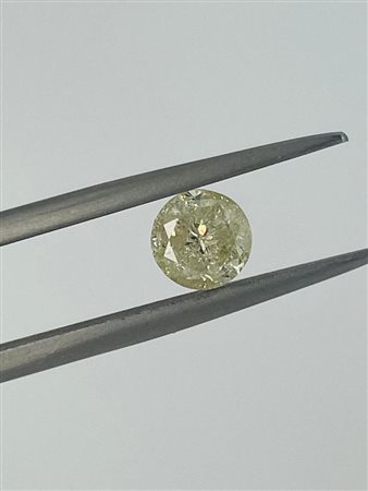 DIAMANTE 0,84 CT GIALLO CHIARO PUREZZA I3 - TAGLIO BRILLANTE - CERTIFICATO ID...