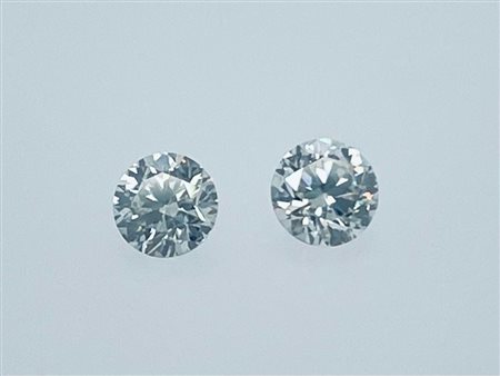 2 DIAMANTI 0,61 CT TOTALI COLORE I PUREZZA VS1-2 - TAGLIO BRILLANTE -...