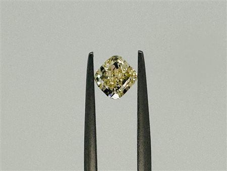 DIAMANTE 1 CT FANCY GIALLO PUREZZA SI2 - TAGLIO CUSCINO - CERTIFICATO ID -...