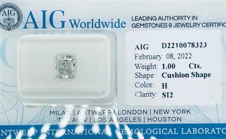 DIAMANTE 1 CT COLORE H PUREZZA SI2 - TAGLIO CUSCINO - CERTIFICATO AIG - C20204