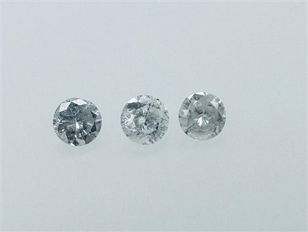 3 DIAMANTI 1,14 CT H-I - I2-3 - TAGLIO BRILLANTE - CERTIFICATO ID - C30215-16