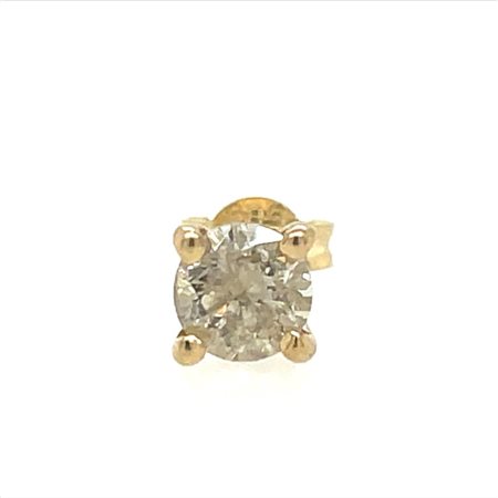 ORECCHINO IN ORO GIALLO 14K 0.51 GR CON DIAMANTE 0.43 CT COLORE J PUREZZA SI3...