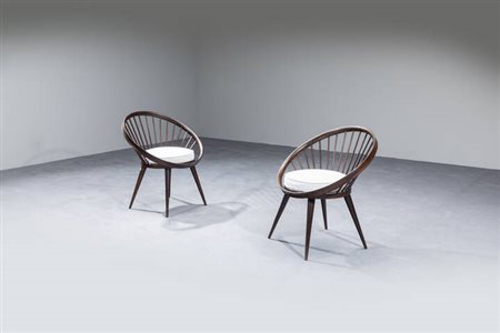 YNGVE EKSTROM Coppia di poltroncine mod. Circle Chair