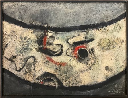 Ibrahim Kodra "Il torero" 1962
tecnica mista su tela
cm 60x80
firmato e datato i