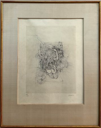 Hans Bellmer "Senza titolo" 
acquaforte stampata su carta giapponese
lastra cm 3